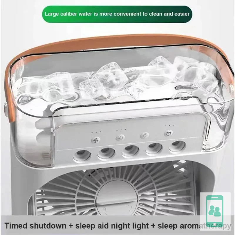 FrostyAir Mini – Ventilador y Humidificador Portátil 2 en 1